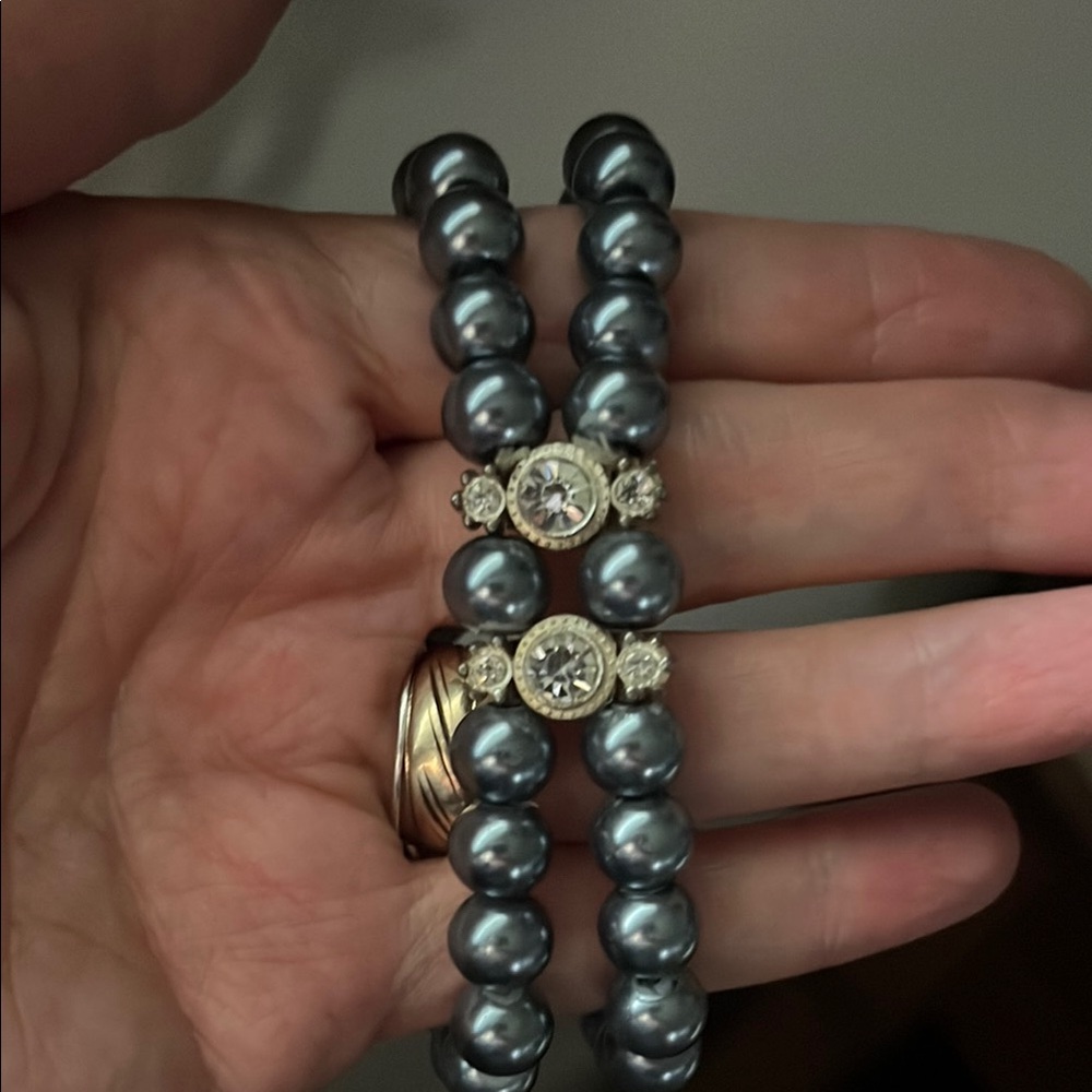 Silver Crystal Embellished Bracelets